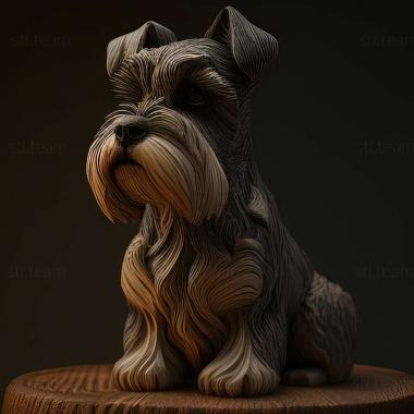 3D model Zwergschnauzer dog (STL)